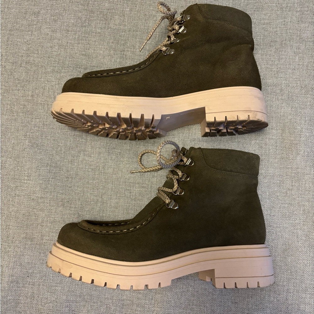 ANTHROPOLOGIE Pilcro Green Suede Boots, Sz 39. - Picture 5 of 15